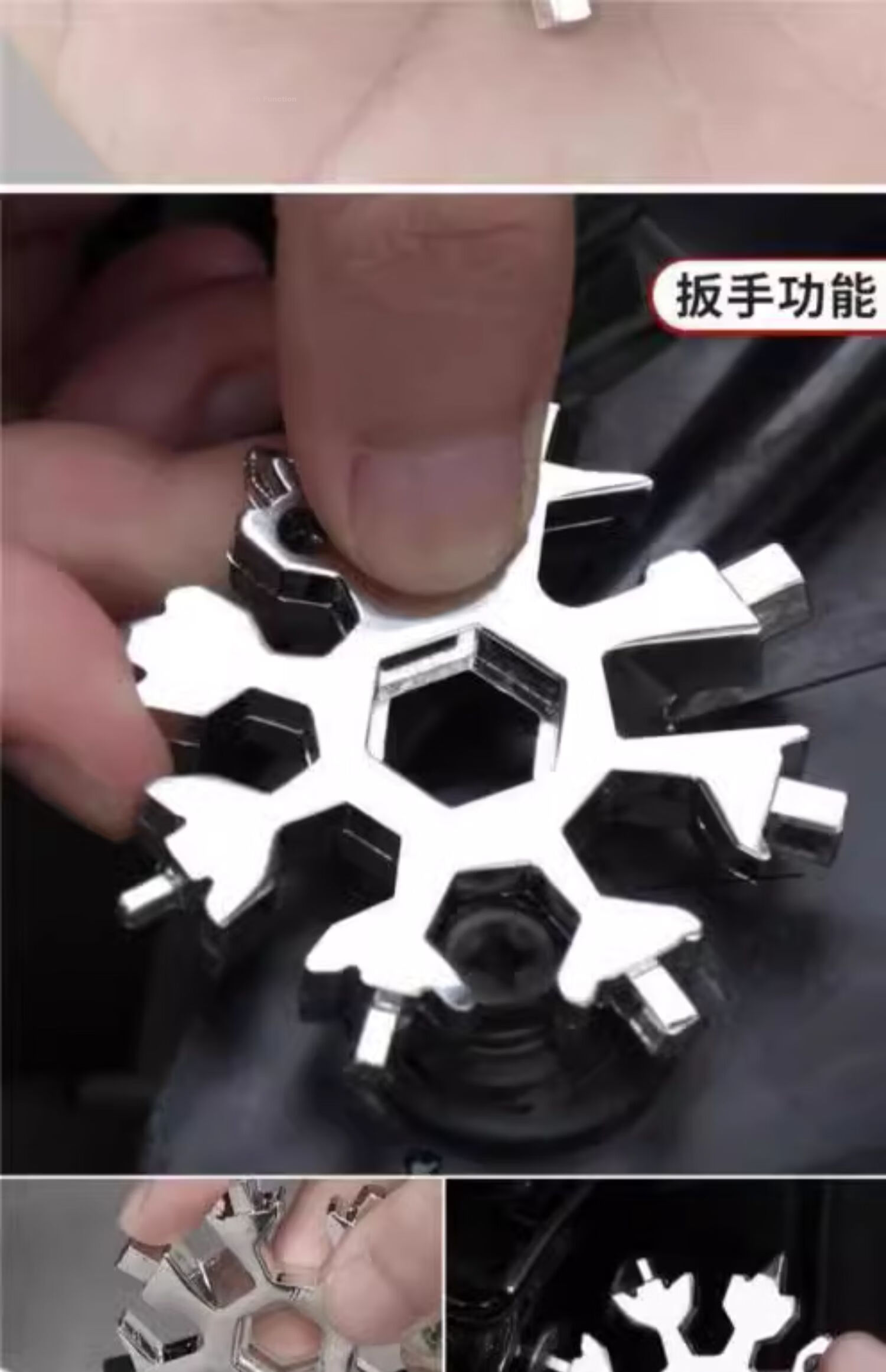 Junwen Multi-Function Snowflake Wrench Hex Screwdriver Portable 19-in-1 Universal Tool with Imported Craftsmanship 3