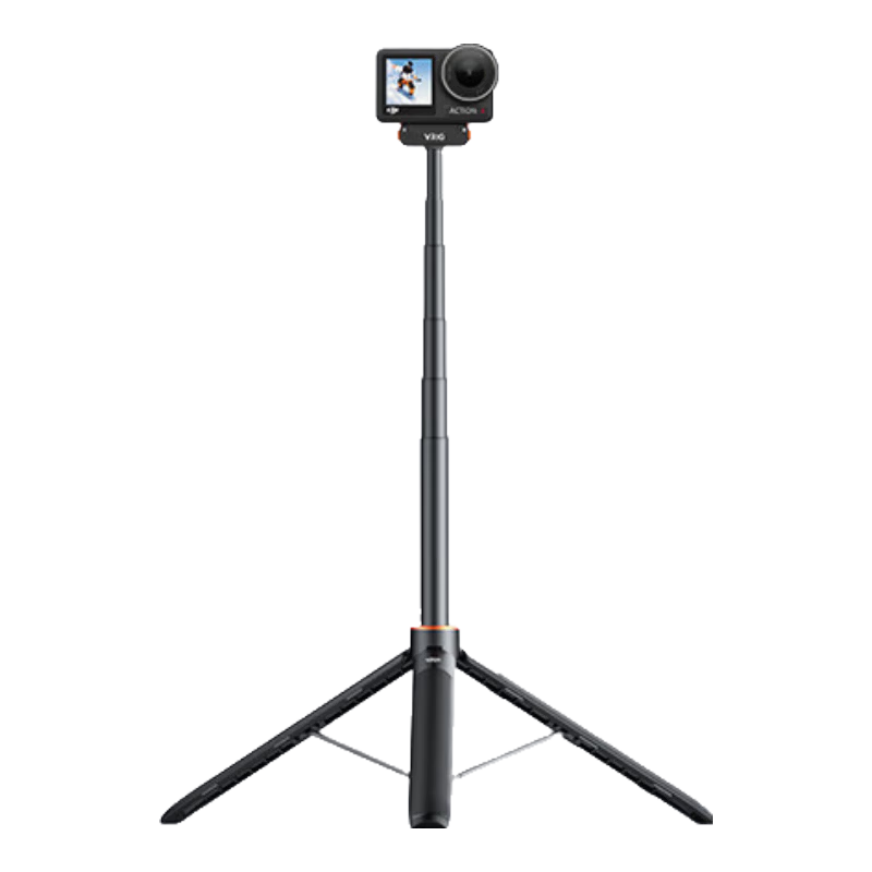VRIG TP-21 Portable Tripod Handheld Selfie Stick Extension Rod for DJI Action 6/5 Pro/4 Pocket 4 Feiyu Luna Sports Camera Accessories AcePro2 Mount