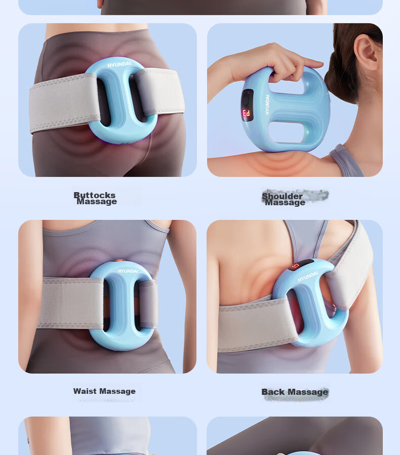 HYUNDAI Fascia Gun Fat Burning Shaker Lazy Waist Abdomen Slimming Belt Full Body Vibration Massage Fitness Abs Neck Fascia Massager Gift for Men and Women 13
