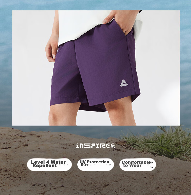 Peak Quick-Dry Sun Protection Men's Loose Water-Repellent Five-Point Sports Running Outdoor Shorts DF362040 6