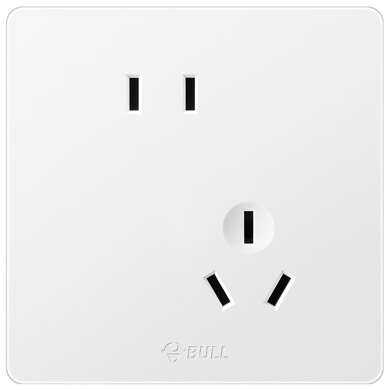 BULL Switch Socket G12 Series 10A Angled Five-Hole Socket Cream Style 86 Type G12Z223AS Frost White