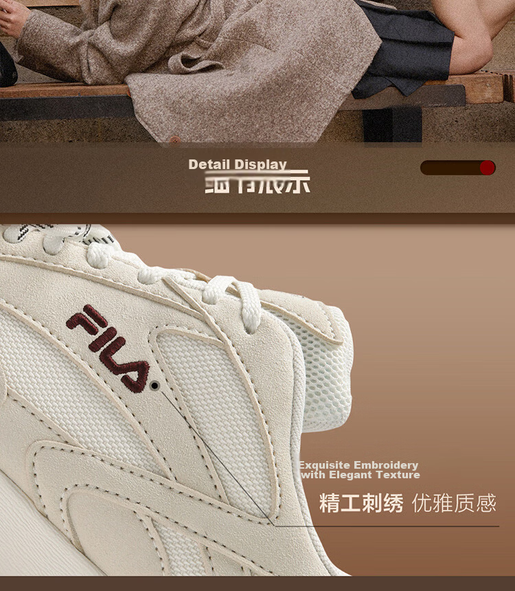 FILA Fila Agan Shoes [Yang Mi Same Style] Women's 2026 Spring Wisteria Shoes VITE Simple Fashion Casual Shoes 10
