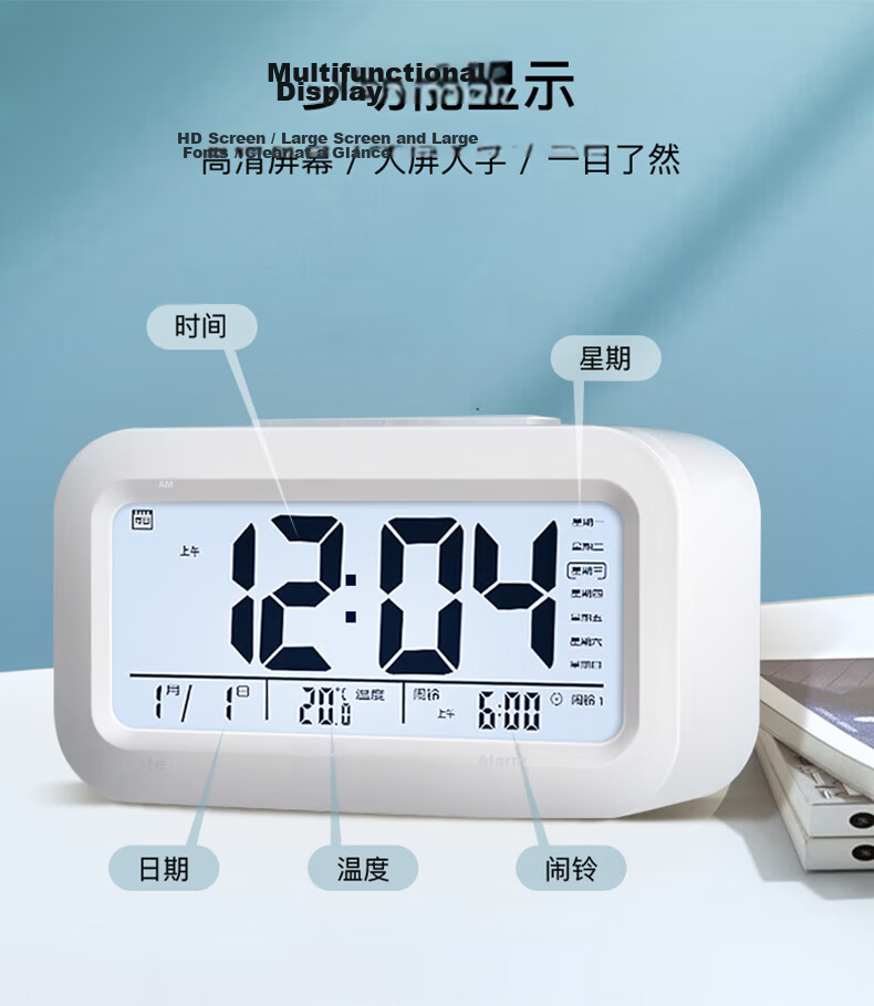 Modouyu Silent Creative Clock, Desktop Living Room Bedroom High-End Table Clock, Birthday Gift 7