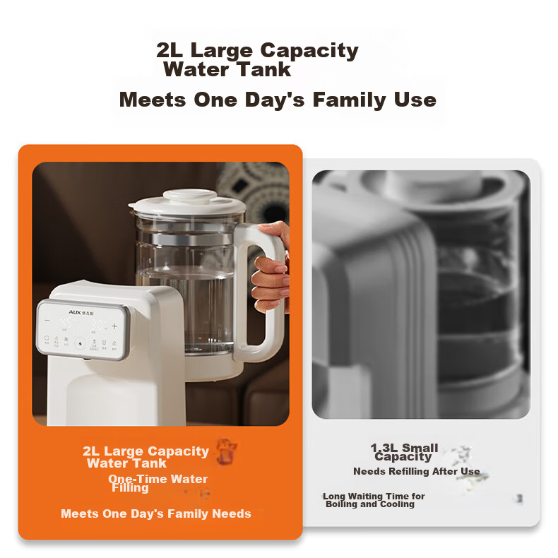 AUX Baby Formula Maker Infant Milk Mixer Quantitative Water Dispensing Milk Preparation Machine Constant Temperature Kettle 2L 4
