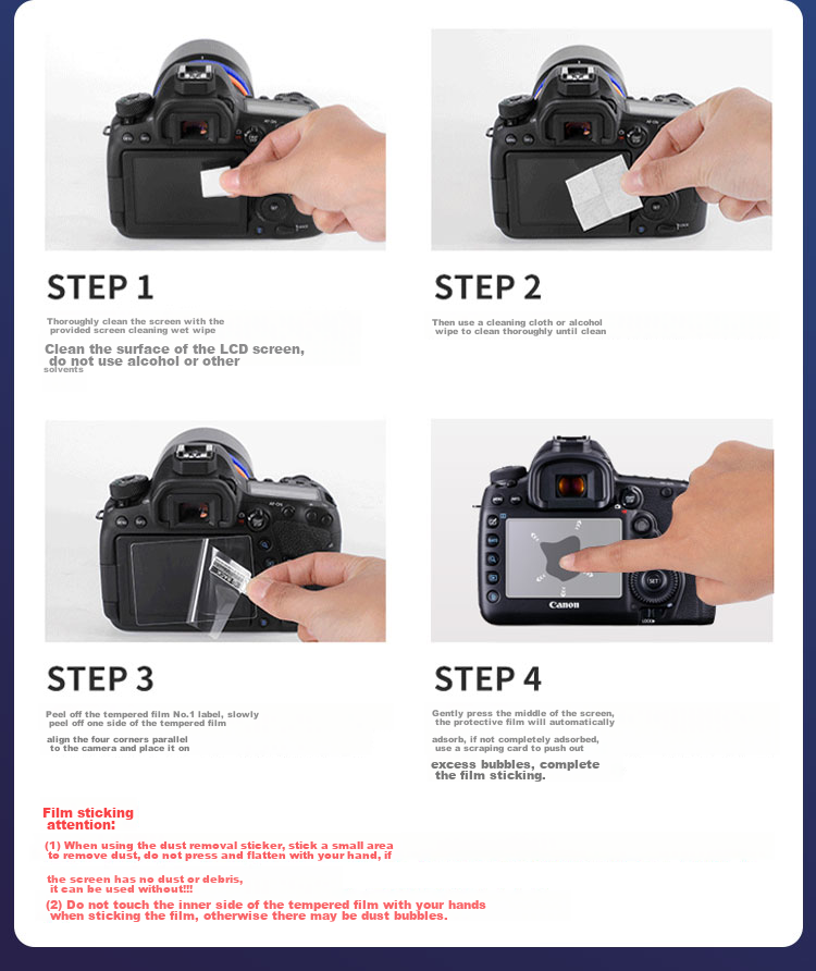 Earlymen Dual-Pack Tempered Glass Screen Protector for Sony Mirrorless A6700L/A6700 Kit, Compatible with 1650/18135, Camera Screen Protection Film, Mirrorless Accessory 7