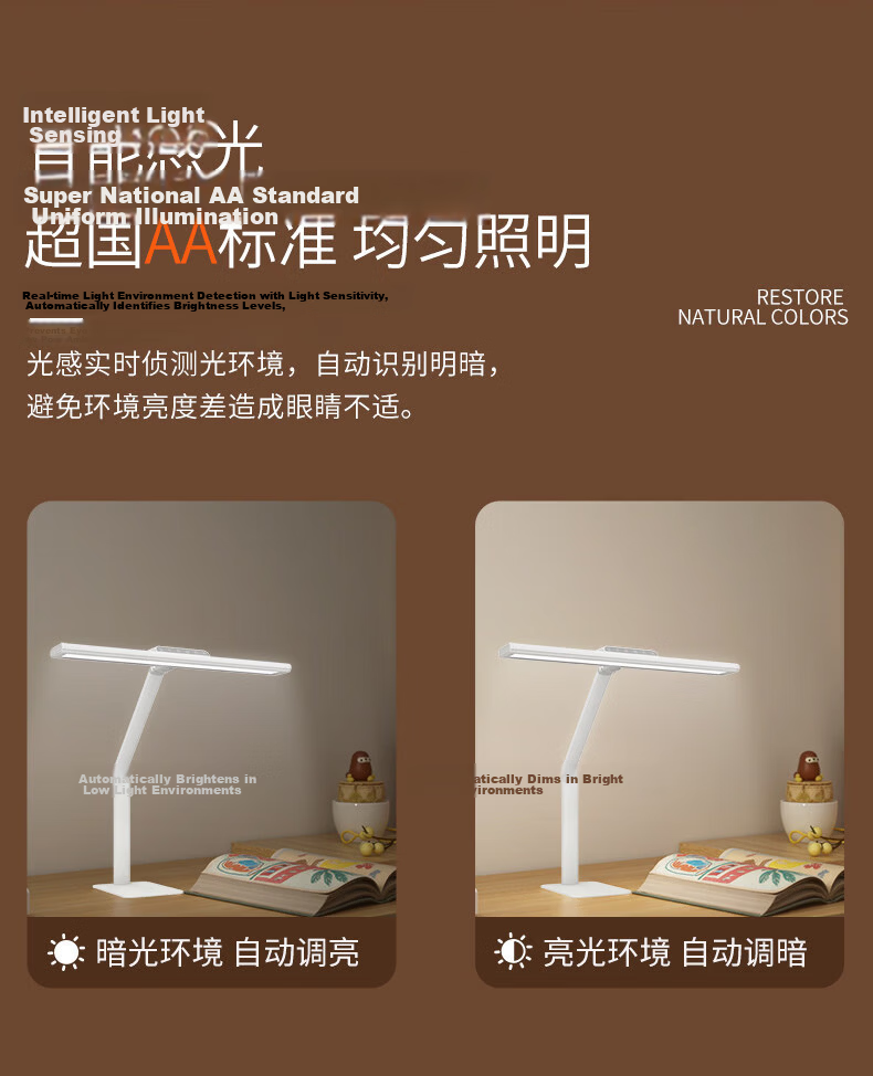 LEDVANCE Germany Full Spectrum Eye Protection Desk Lamp Smart Dimmable LED Reading Lamp for Students and Children 19