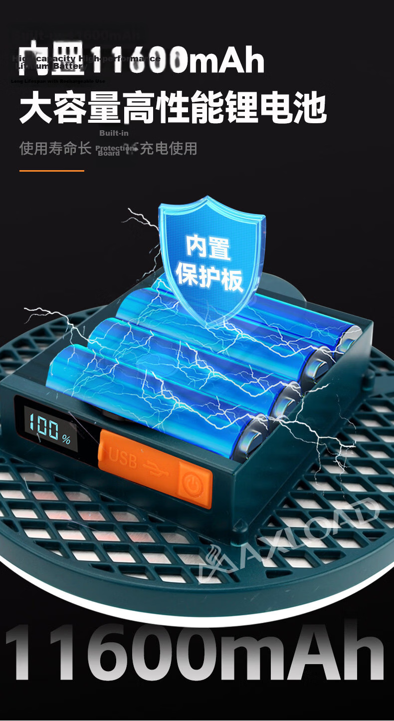 MAX LOAD LED Camping Tent Light Magnetic Hook Night Market Lamp Emergency Household Lighting Portable Outdoor Hanging Lamp 7