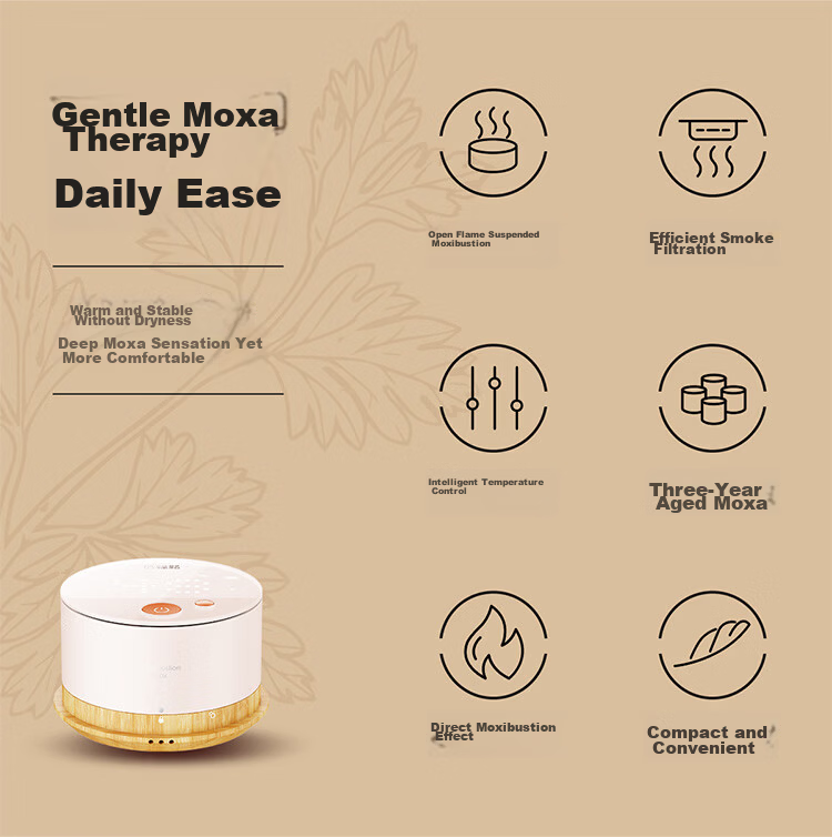 Breo Mini Moxibustion Series Moxibustion Box with Moxa Sticks Pack (20 Moxa Sticks + 2 Filters + 20 Skin-friendly Silicone Patches) 3
