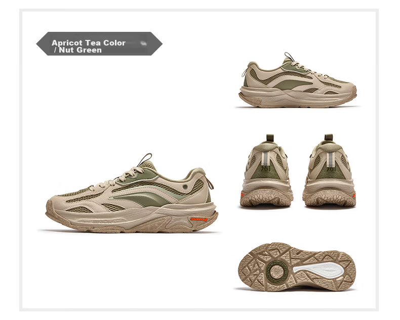 361° Wuren Outdoor Sports Shoes for Men, Commuter Thick-Soled Wear-Resistant Shock-Absorbing Wide-Fit Casual Running Shoes 672636771-1 48