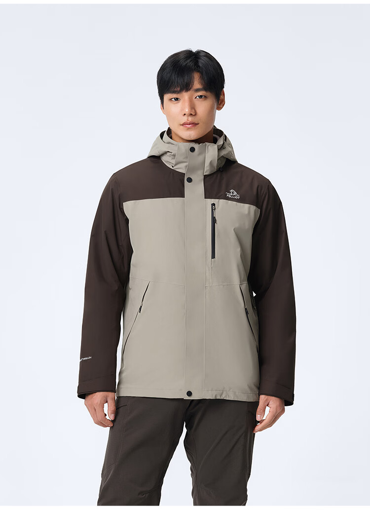 Pelliot Mountain Classic 3.0 3-in-1 Waterproof Jacket Spring Autumn Unisex Warm Coat 125301055 Purple M 30