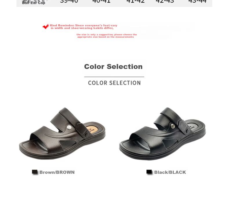 Warrior Men's Casual Outdoor Dual-Wear Sandals Comfortable Lightweight Beach Slippers HL3888 Black Size 44 5