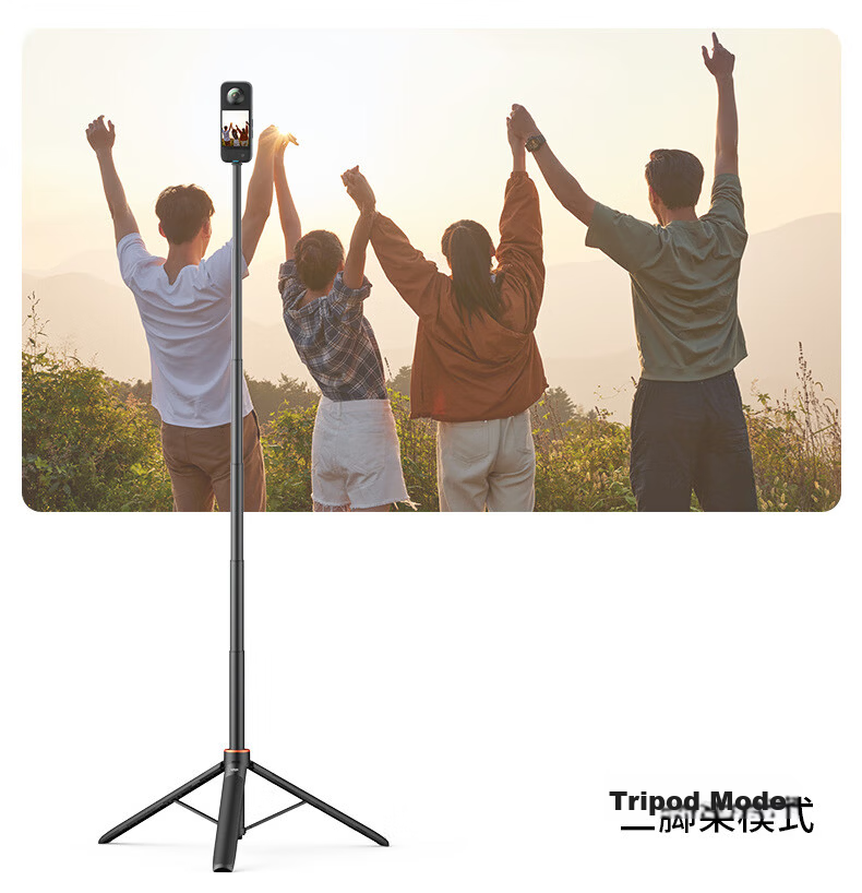 VRIG TP-21 Portable Tripod Handheld Selfie Stick Extension Rod for DJI Action 6/5 Pro/4 Pocket 4 Feiyu Luna Sports Camera Accessories AcePro2 Mount 6