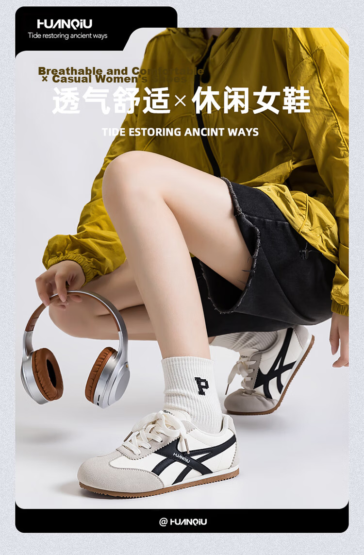 Global Black German Training Shoes Niche Design Casual Sneakers 2026 Spring New Campus Versatile Lightweight Women's Shoes 1