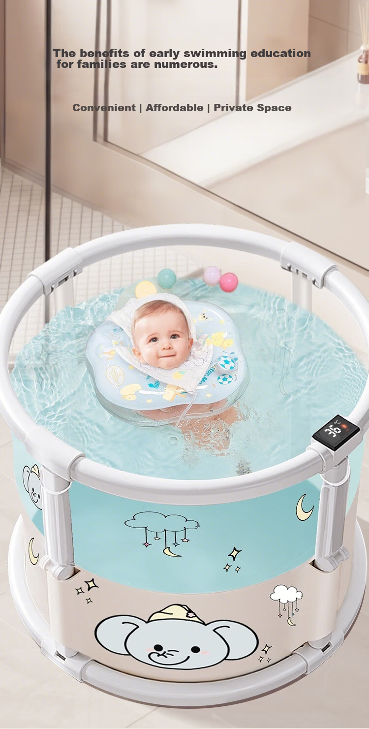 Dr. Ma Baby Swimming Tub Foldable Bath Tub Household Newborn Infant Bathing Tub Toddler Pool 3