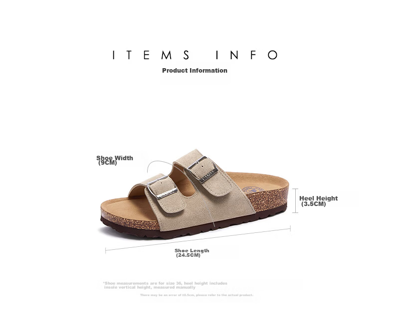 CAMEL Birkenstock Style Women's Casual Thick Sole Platform Sandals L26M700064A Beige Size 38 13
