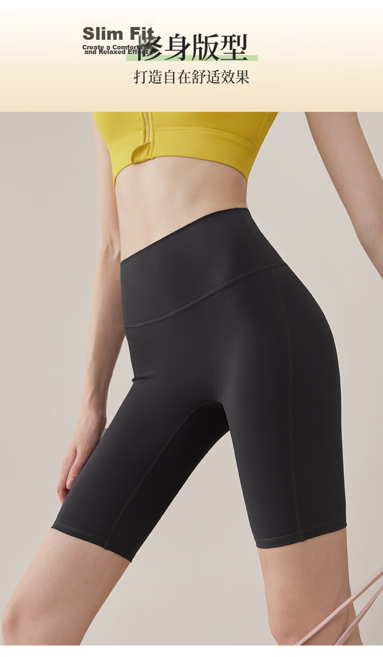 Youyou Yoga Pants Summer Women's Sports Yoga Wear Bare Feeling Pilates Fitness Shorts J20214XDY Gray L 8