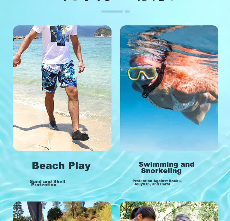 Li-Ning Beach Shoes Unisex Swimming Rafting Anti-Slip Cut-Resistant Skin-Friendly Water Park Sea Hunting Snorkeling Breathable Durable Water Shoes 2