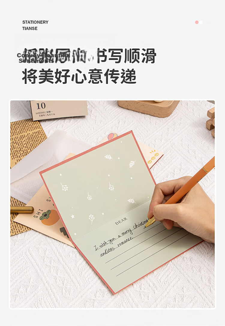 Tianse Floral 3D Greeting Card Premium Blessing Graduation Gift 520 Birthday Postcard Handwritten Love Letter Card Annual Meeting Gift Souvenir TS-6143 Lily Flower 5