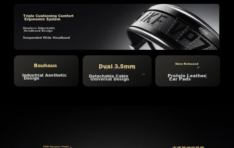 IKF VP7 [KNA Collaboration DiTing Set] Wired HiFi Gaming Headset Over-Ear Esports Headphones Valorant Special Edition Birthday Gift for Boyfriend Carbon Black 11