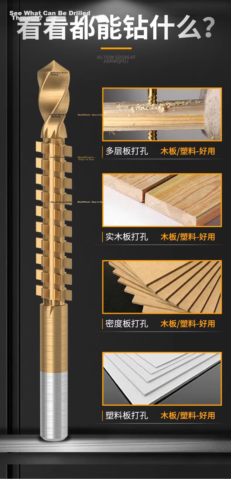Yanran Multifunctional Serrated Twist Drill High-Speed Steel Saw Drill Combined Punch Slotting Serrated Drill Bit [6.5mm] 2 Pieces 2