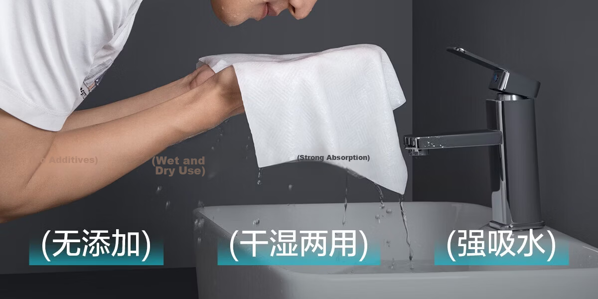 Oeiez Facial Cleansing Wipes, Disposable Pull-Out Pearl Texture Towels, Thickened Face Tissues, Dual-Use for Dry And Wet Use, Soft Cotton Wipes 18