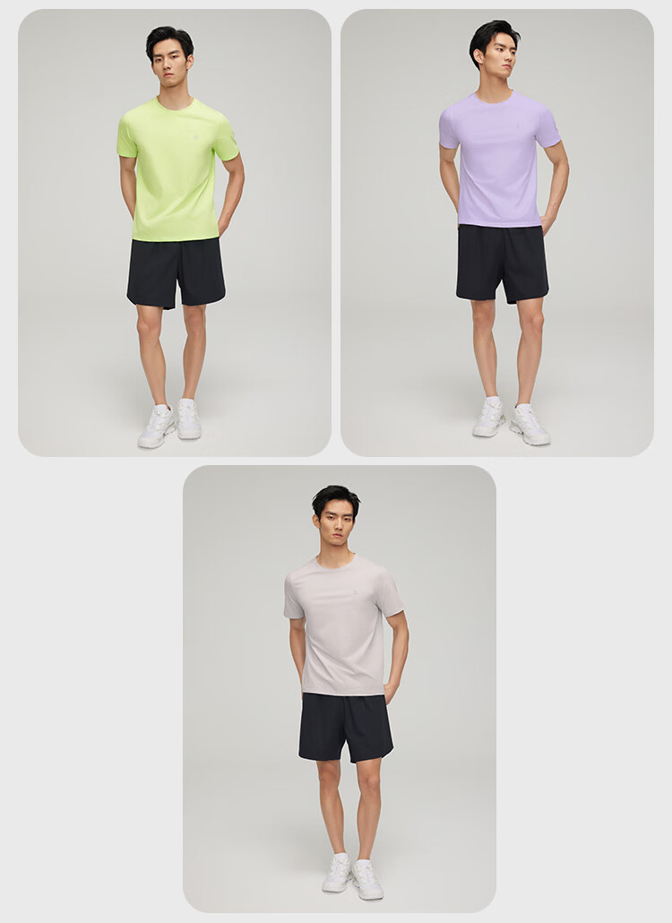 HLA【Chen Zheyuan Edition】Unisex Short Sleeve Moisture-Wicking Quick-Dry Basic T-Shirt 20