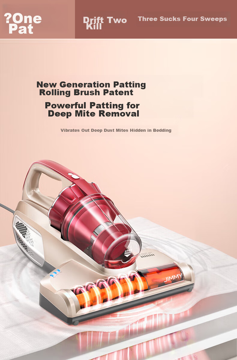 Lecimi B501 Mite Removal Vacuum Cleaner High Suction Household Bed Vacuum High-Temperature Sterilization Small Handheld UV Sterilization Ultrasonic Mite Removal All-in-One Machine [Zhenpai] 5