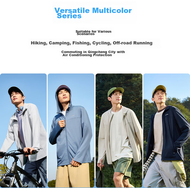 361° Men's New Sports Breathable UV Protection UPF100+ Jacket Summer 652624604D-6 18