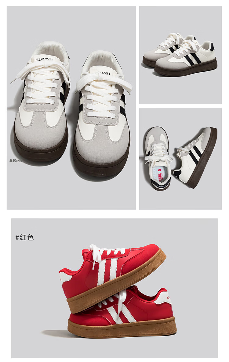Global Original Vintage Style Black Women's Sneakers 2026 New Ins Versatile Thick Sole Height Increasing Skate Shoes 16
