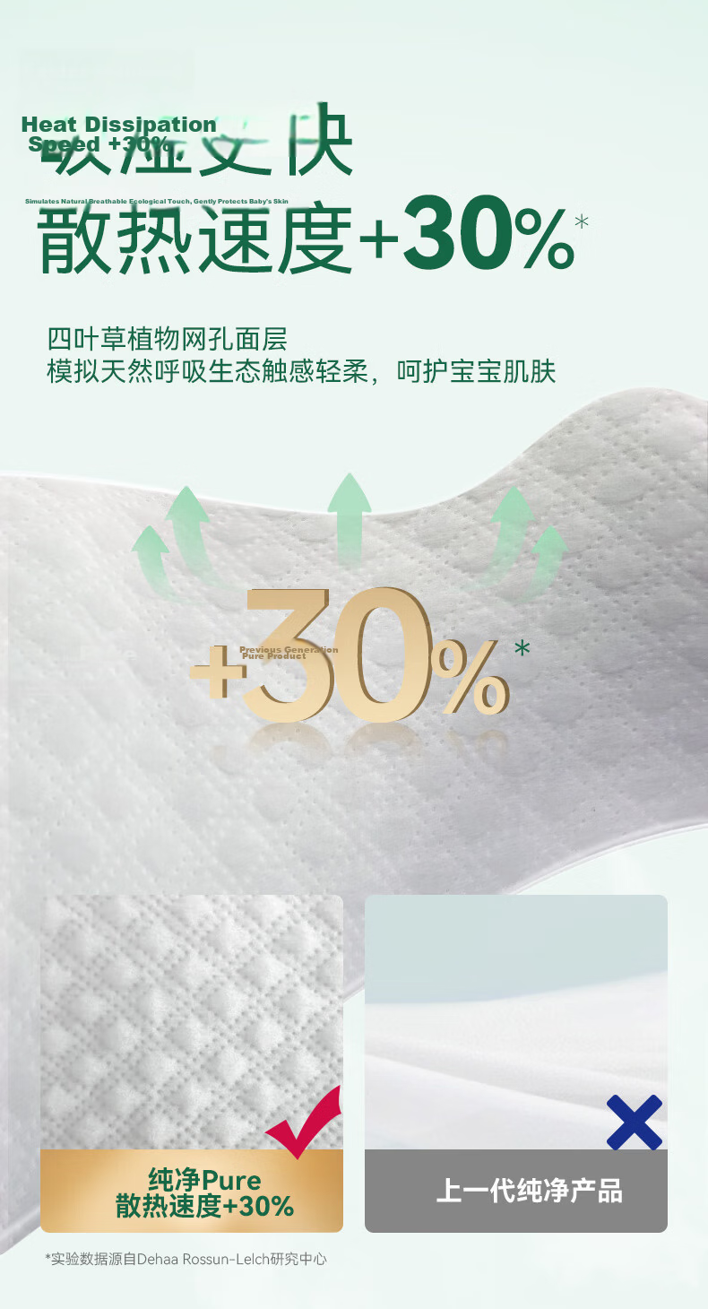 Lelch Pure Day & Night Pack L Size 72pcs (9-14kg) Night Use Baby Diaper Pants 7