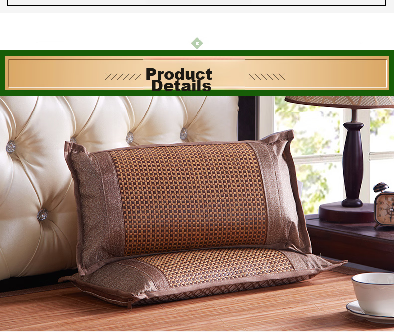 Hengyuanxiang Summer Cooling Pillow Rattan Mat Floral Pillow Core Tea Leaf Stem Filling Single Pack Junxia D1509 30*50CM 8