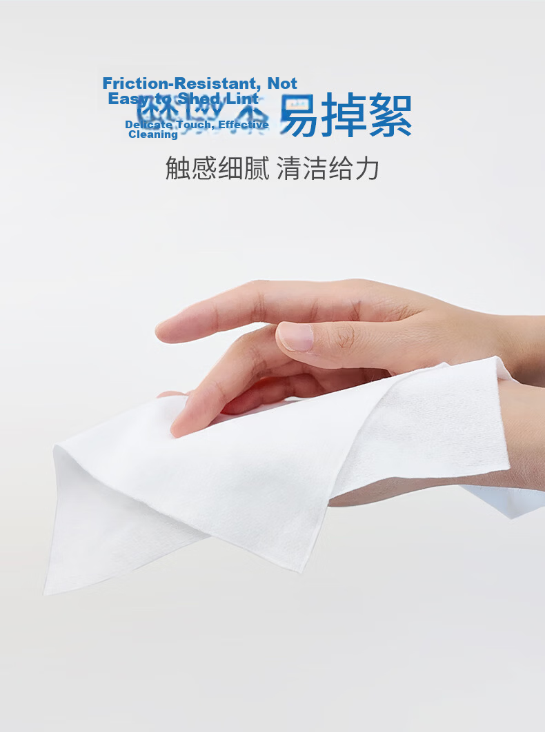 Xue Mianduo Cotton Soft Towels Extra Large Thickened Dual-Use Dry and Wet Facial Wipes Baby Soft Cotton Disposable Face Towels 60 Sheets 3 Packs 9