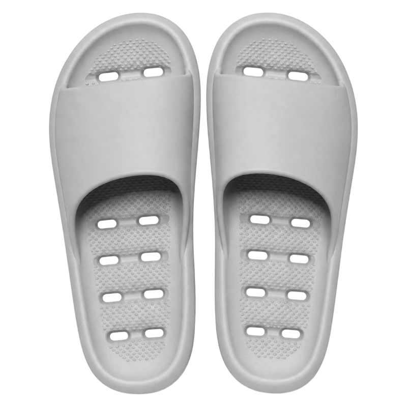 MEXICAN Water-Draining Slippers for Men, EVA Bathroom Shower Hollow-Out Home Quick-Drying Breathable Non-Slip Couple Women Sandals, Gray 42-43