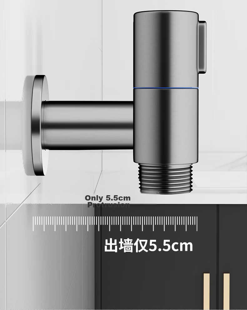 Muvi Faucet Hot and Cold Water Inlet Hose for Washbasin Kitchen Faucet with Tapered Connector 304RGD 60cm 9