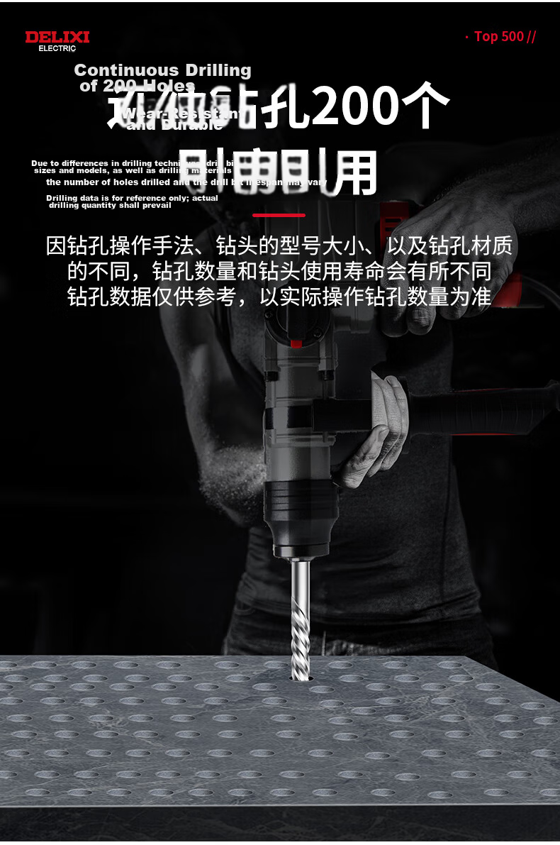 DELIXI ELECTRIC Cross Impact Electric Hammer Drill Bit Concrete Wall Penetration Tungsten Steel Alloy Wall Drilling DLX-FSZ8 18×500 16