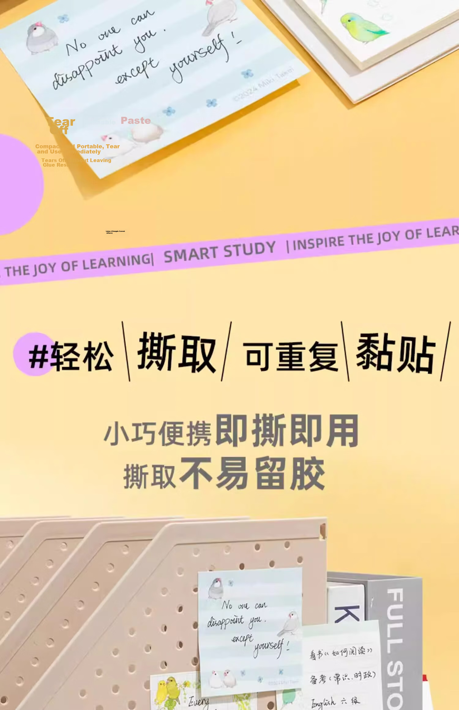 MASMARCU Morning Light Stationery Notebook Summary Sticky Notes Combination, Strong Adhesive Labels, Memo Pads, Markers, Bookmarks, Smart Learning 1 Pack Random YS0339 Exam Essential 6