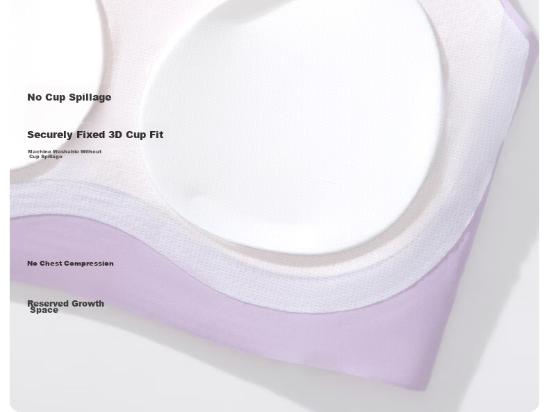 MiiOW Adolescent Shaping Underwear Girls Teen Vest Sports Bra for Middle and High School Students 13