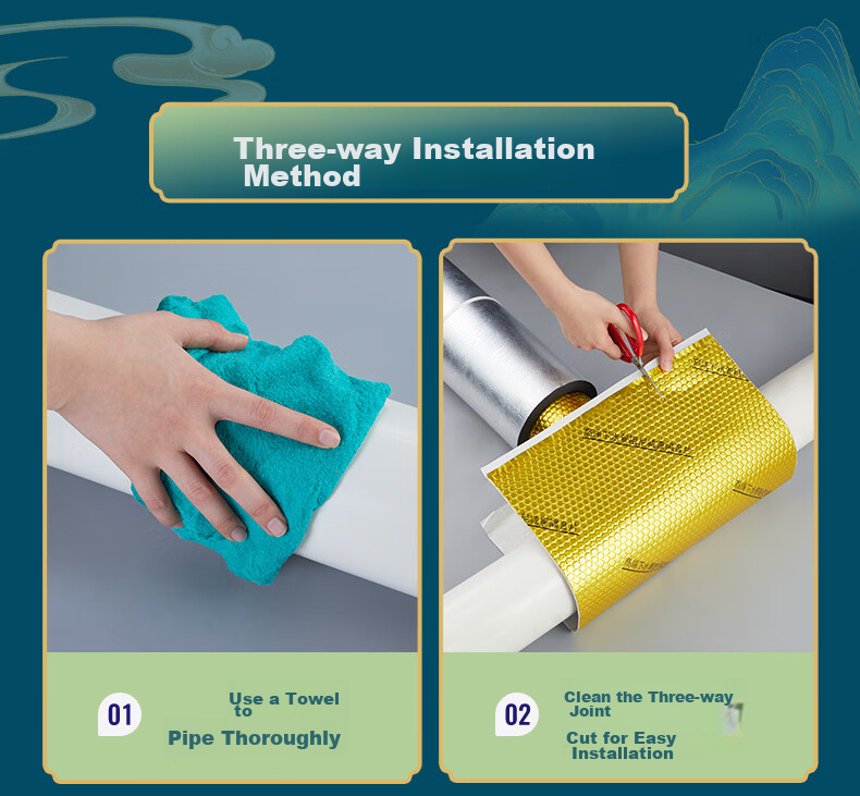 Jiandao Soundproof Cotton Wrap for Drain Pipes 110 Type Bathroom Toilet Drainage Pipe Noise Reduction Cotton 16