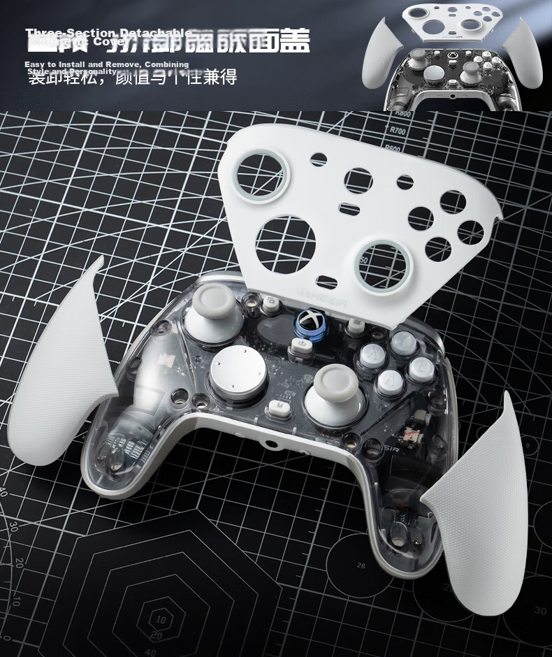 Galli G7 Pro Microsoft Xbox Licensed Elite Game Controller Uranus with Base TMR Joystick Bluetooth PC Wireless Steam Android TV Wired Horizon 6 15