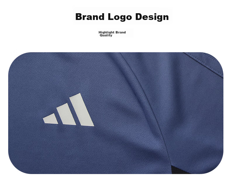 Adidas Summer Sports Short Sleeve Moisture-Wicking Lightweight Breathable Fitness Running Casual Colorblock T-Shirt 2XL Blue/Black 6