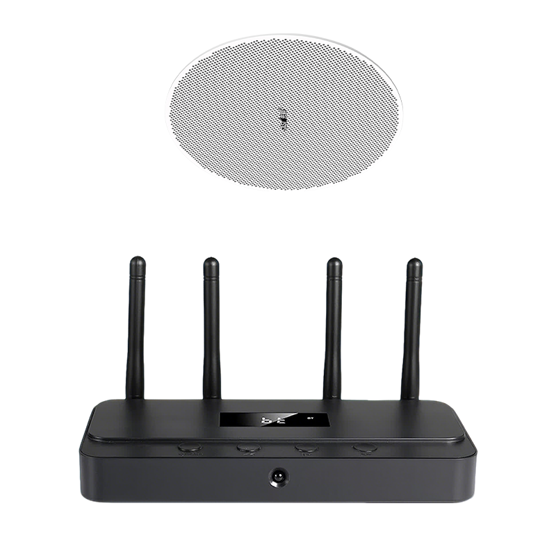 SAST 20W Wireless Bluetooth Ceiling Speaker Set, Indoor Recessed, for Supermarkets, Shops, Classrooms, Meetings, Background Music, Public Address System, Suspended Ceiling Speakers, One-To