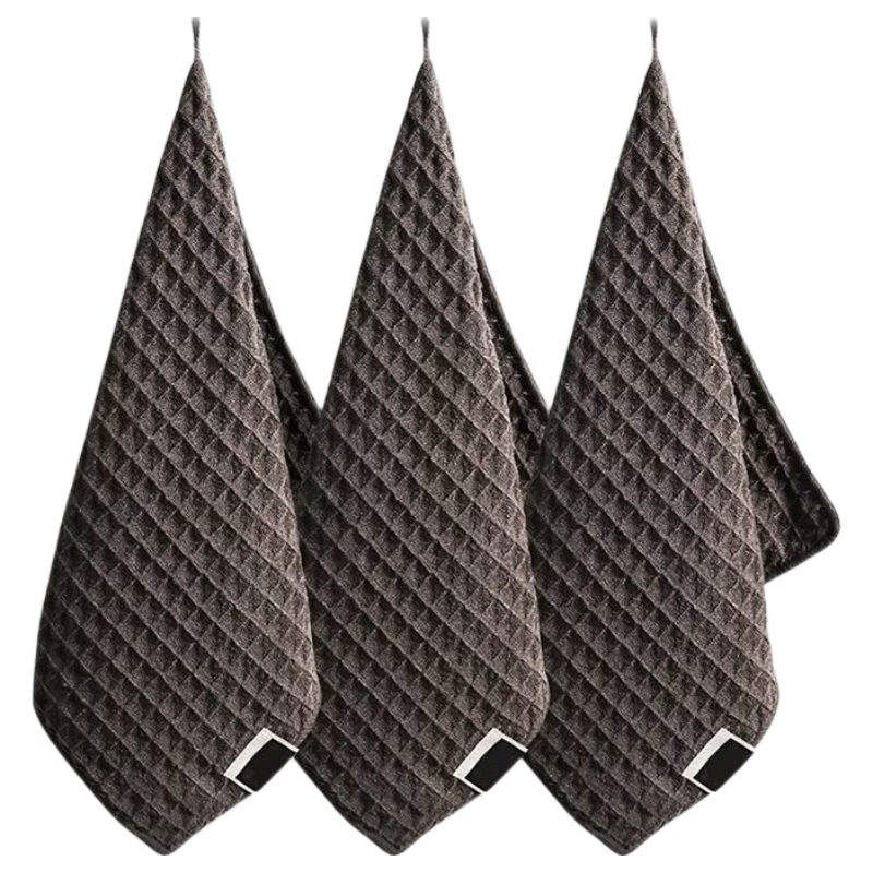 CHUSHE Coffee Machine Cleaning Cloth, 30*30cm, 3 Pieces, Waffle Pattern, Dual-Use for Machine And Towel, Cleaning Cloth, Microfiber Fabric