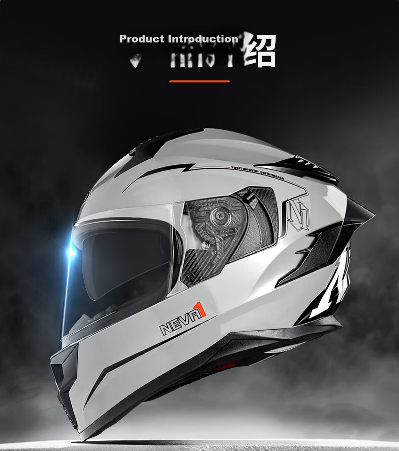 NEVA 3C Certified Motorcycle Helmet Unisex DOT Standard Full Face Double Lens Four Seasons Universal Motorbike Safety Helmet Matte Black Floral Silver Plated Lens 8