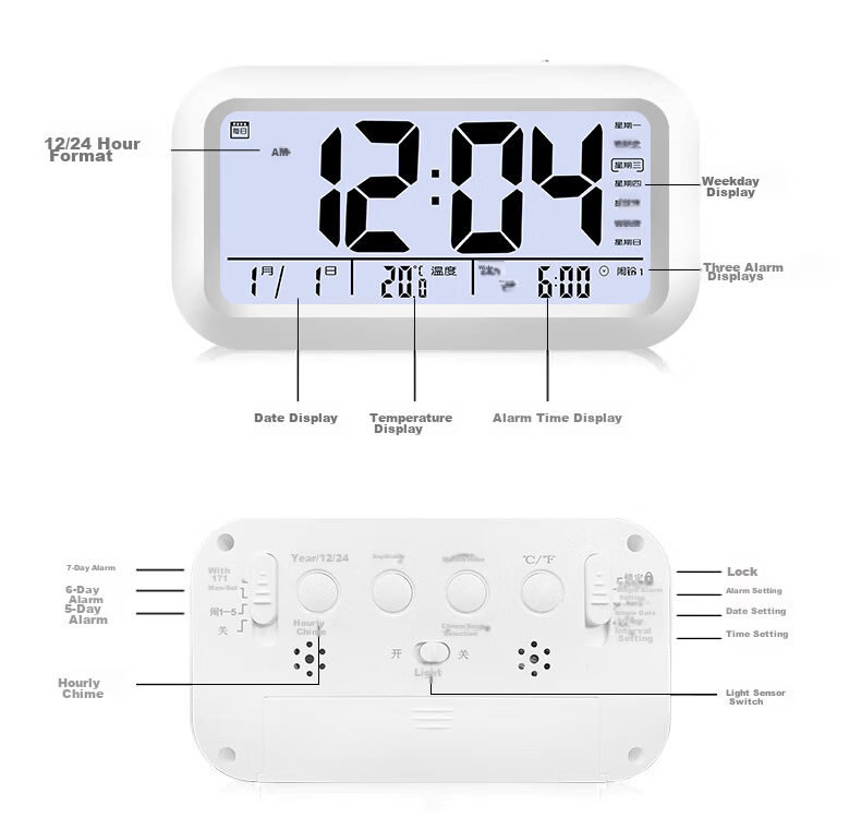 Modouyu Silent Creative Clock, Desktop Living Room Bedroom High-End Table Clock, Birthday Gift 13
