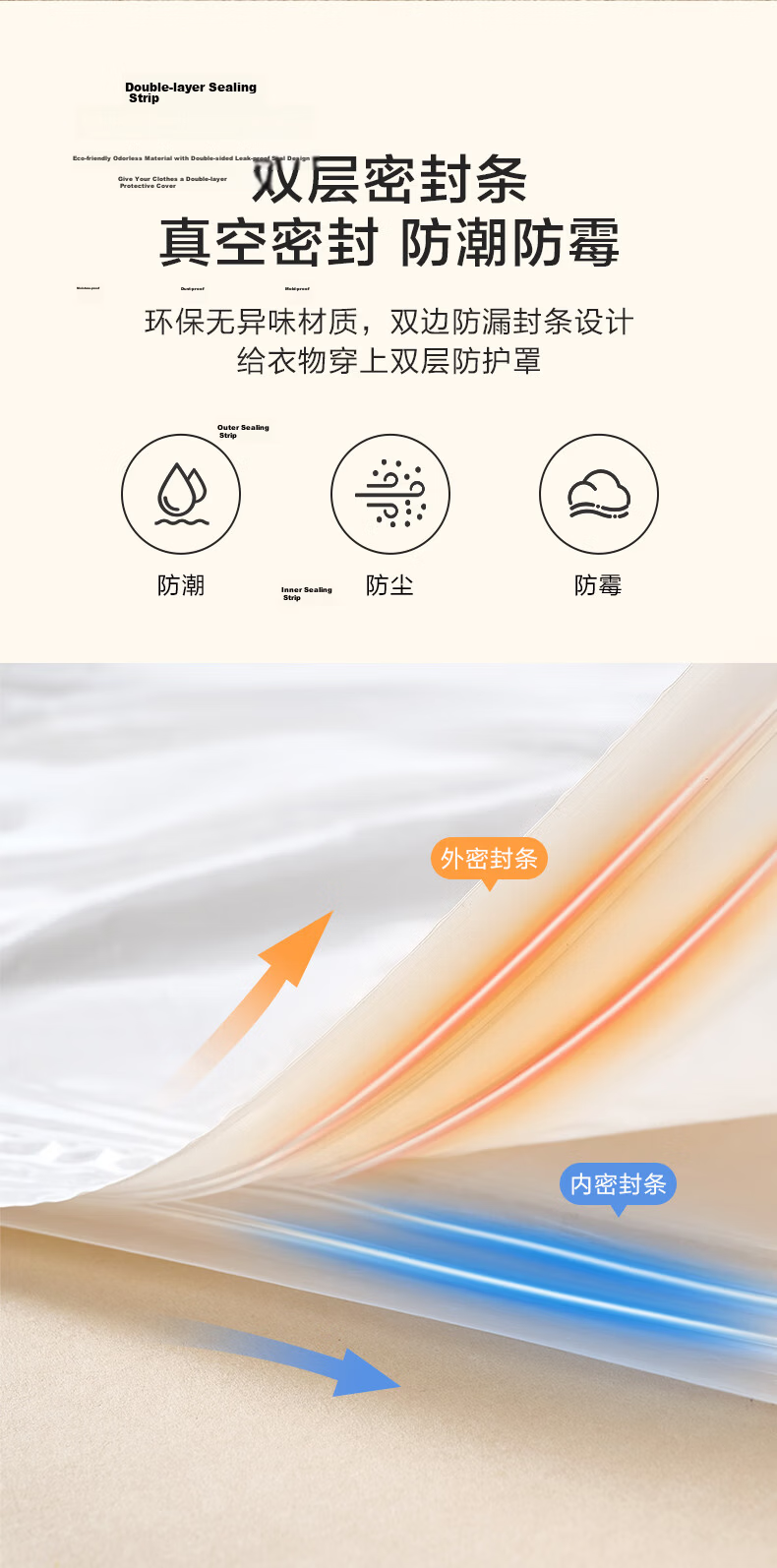 DR.STORAGE Vacuum Storage Bags Moving Packing Compression Bags for Quilts Clothes 8-Piece Set [Electric Pump Version] 5