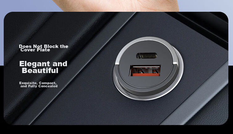 Newsmy Car Charger Cigarette Lighter Super Fast Charger Dual Port Adapter Apple 17 Huawei Honor Android Hidden 66W+PD36W Super Fast Charger 18