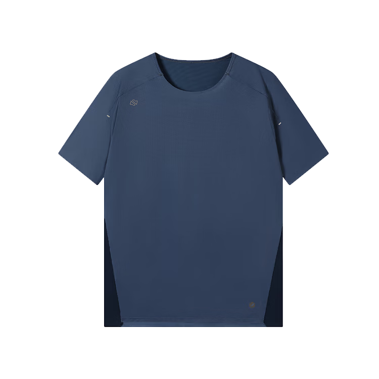 JD Jingzao Summer Men's Breathable Sports Short Sleeve Anti-Sweat Odor Quick-Dry Running Outdoor T-Shirt Denim Blue XL