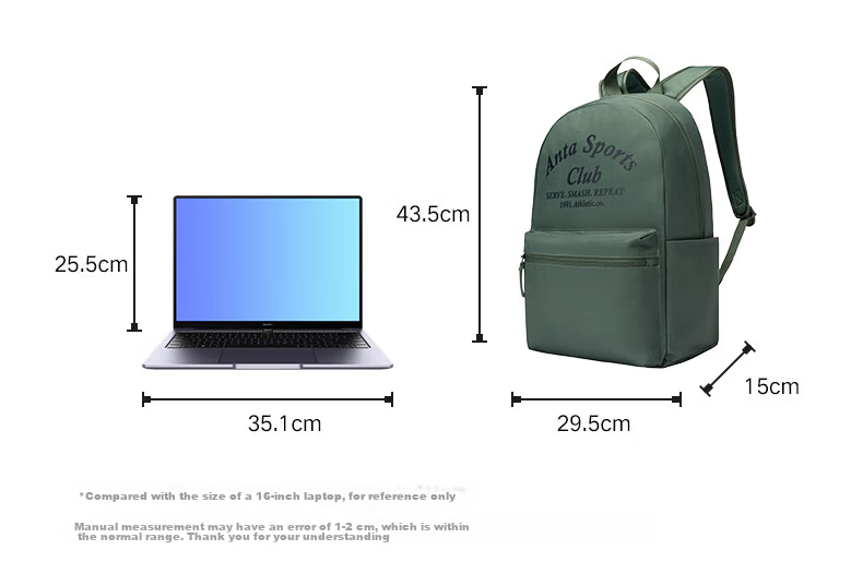 ANTA Scholar SE Student Backpack Large Capacity Waterproof Laptop Sports Bag for Men and Women 15