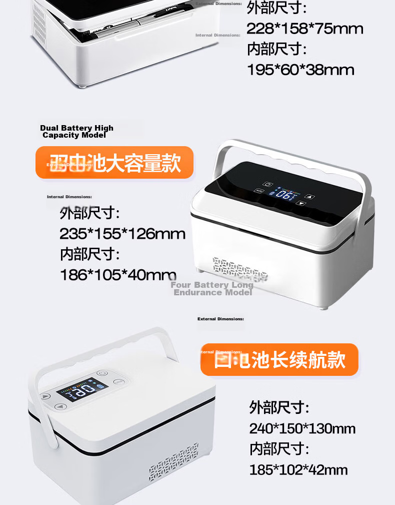 Xianniao Insulin Portable Mini Fridge Large Capacity Rechargeable Temperature-Controlled Cooler for Growth Hormone and Medication Storage 23