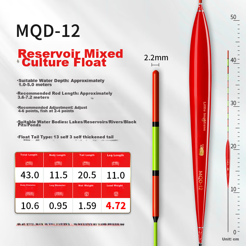 Xiaofengxian Fish Float MQD-03 Crucian Carp Nano Float High Sensitivity Thick Tail Visible Fishing Float Nearsighted Float Fishing Tackle 18
